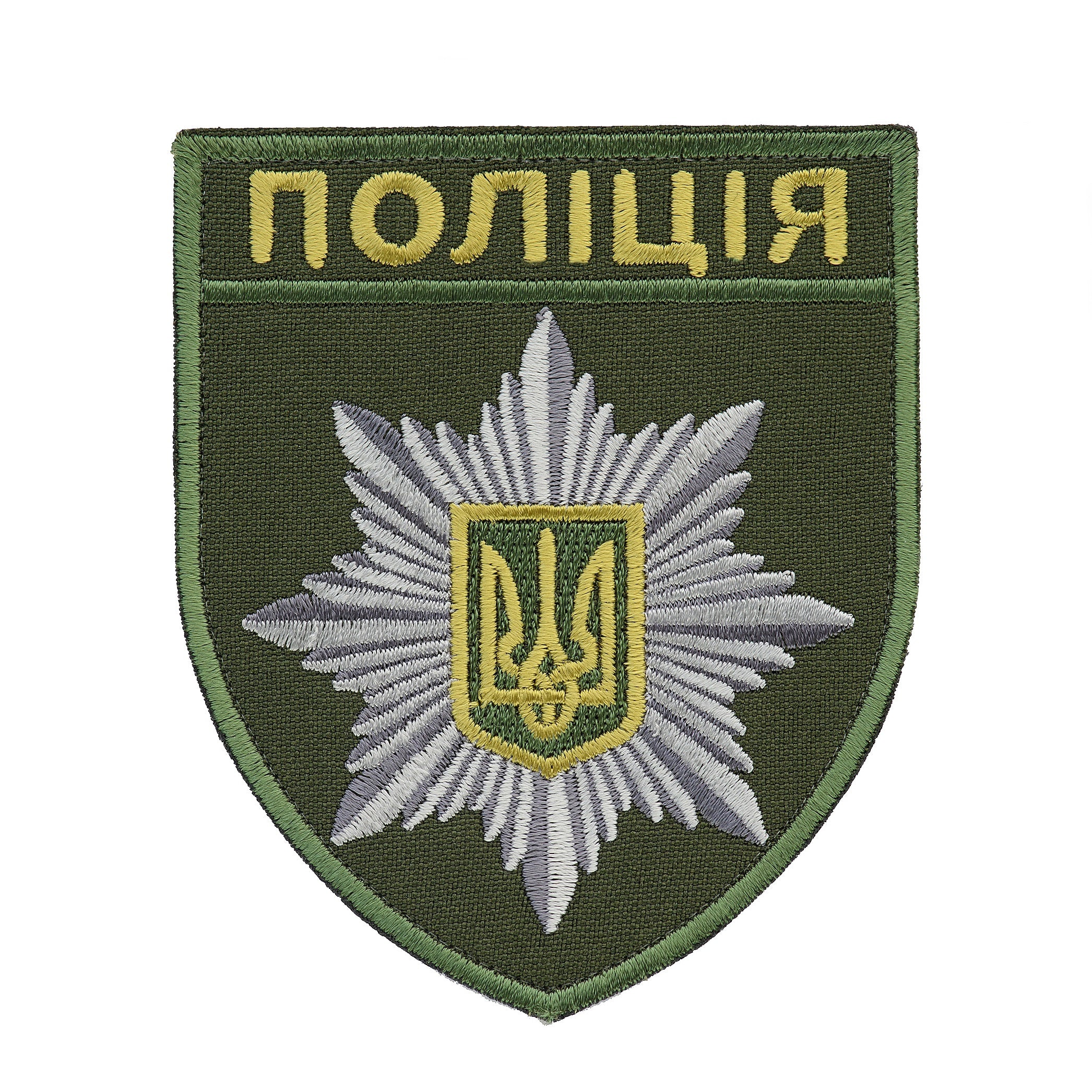 Шеврон Поліція загальний на липучці олива (тип 2)
