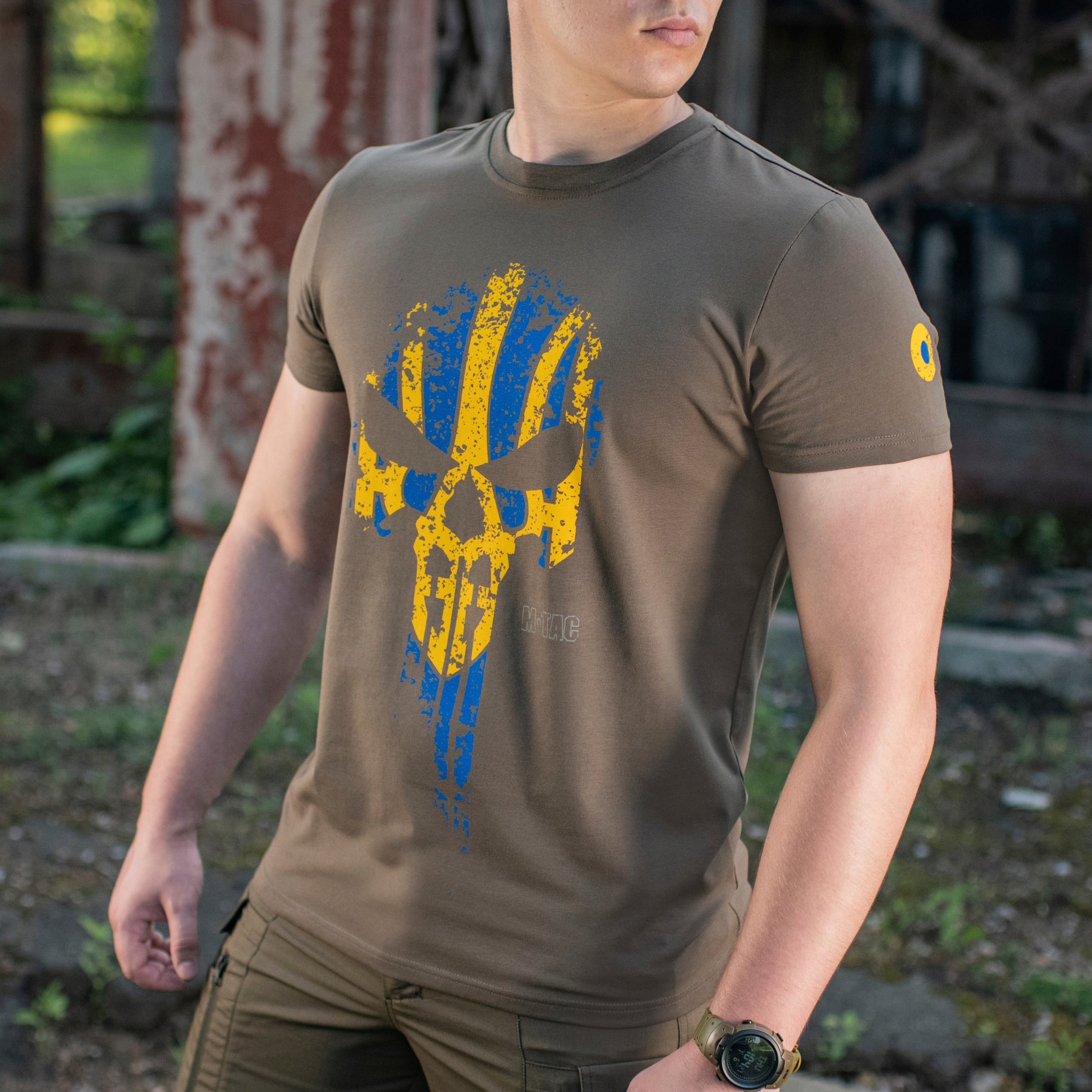 M-Tac футболка Месник Olive/Yellow/Blue
