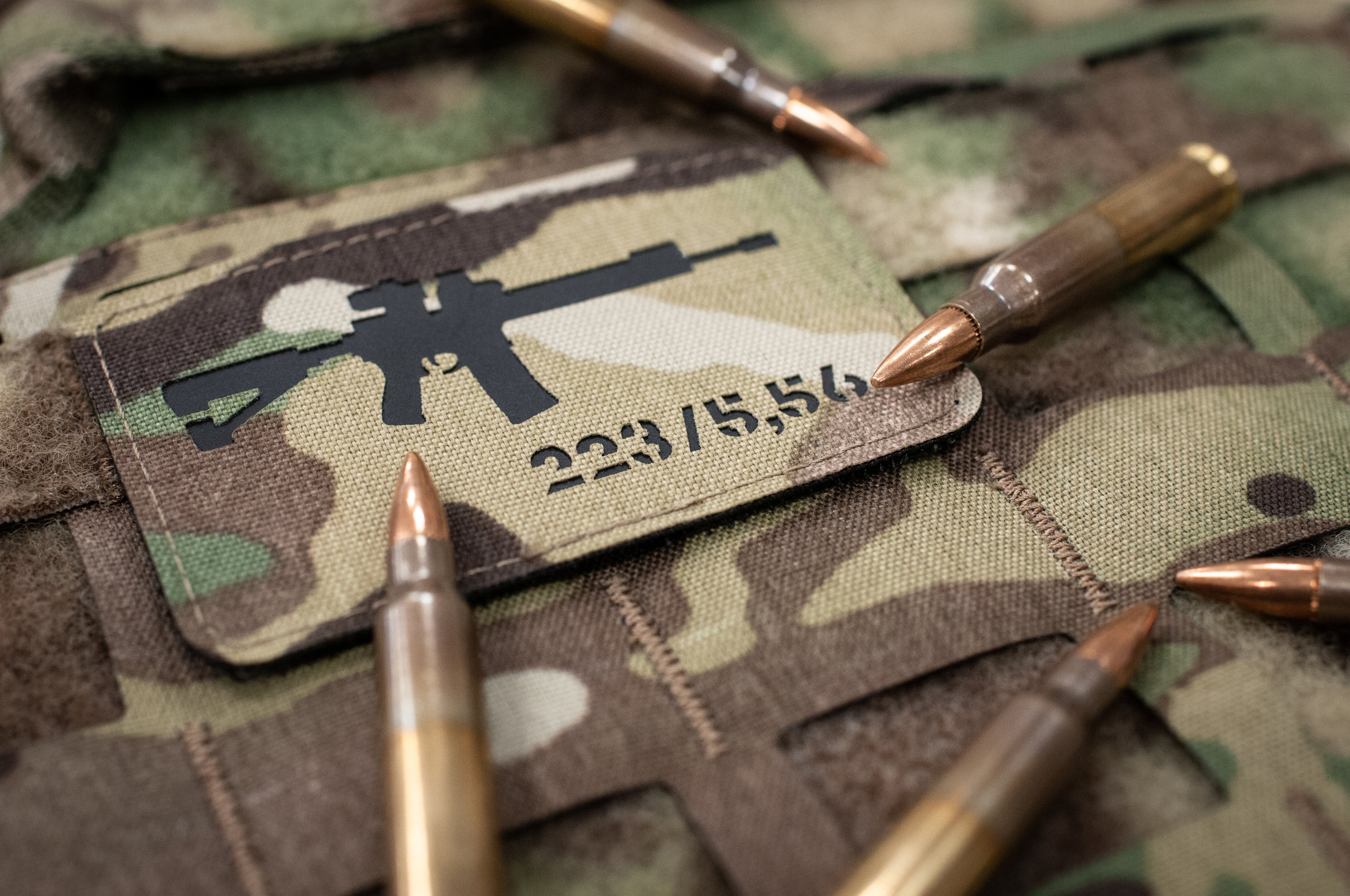 M-Tac нашивка AR-15 223/5,56 Laser Cut Multicam/Black