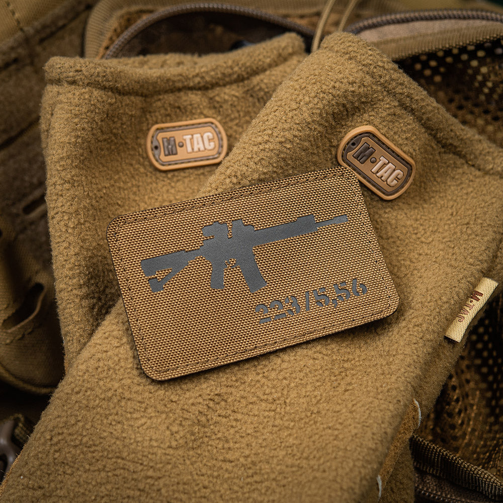 M-Tac нашивка AR-15 223/5,56 Laser Cut Coyote/Black