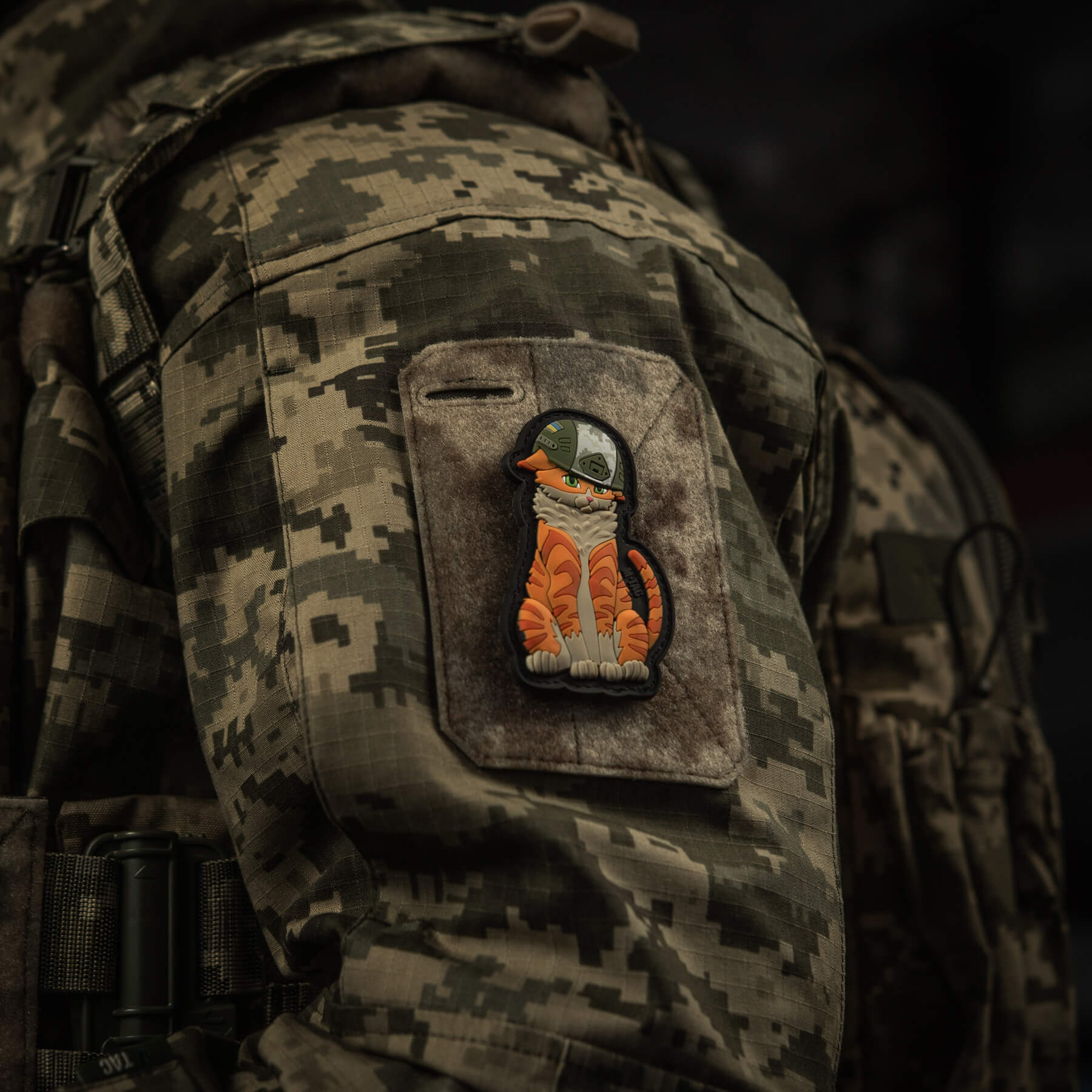 M-Tac нашивка Orange Cat PVC Black