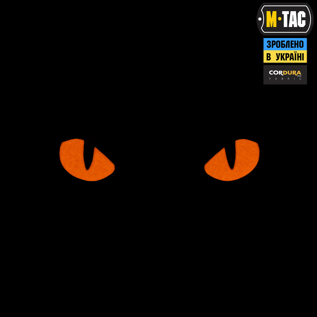 M-Tac нашивка Cat Eyes Laser Cut Black/Red/GID