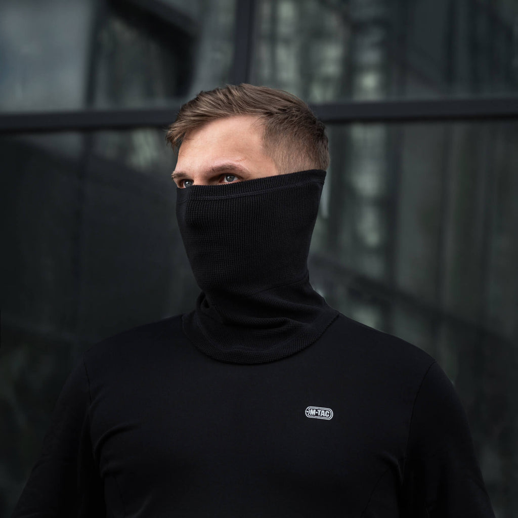 M-Tac шарф-труба анатомічний мікрофліс ріп-стоп Black ()
