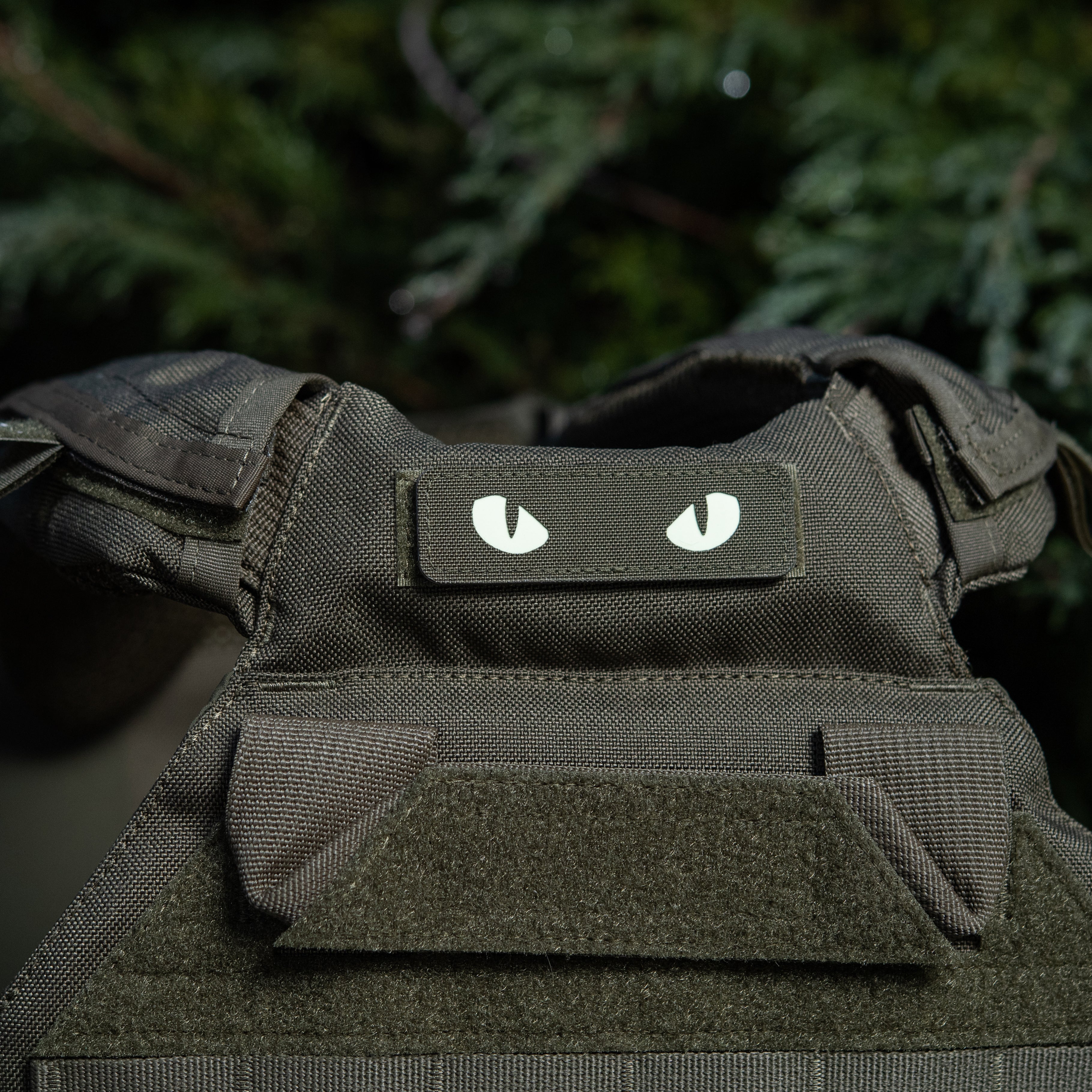 M-Tac нашивка Cat Eyes Laser Cut Ranger Green/світлонакопичувач