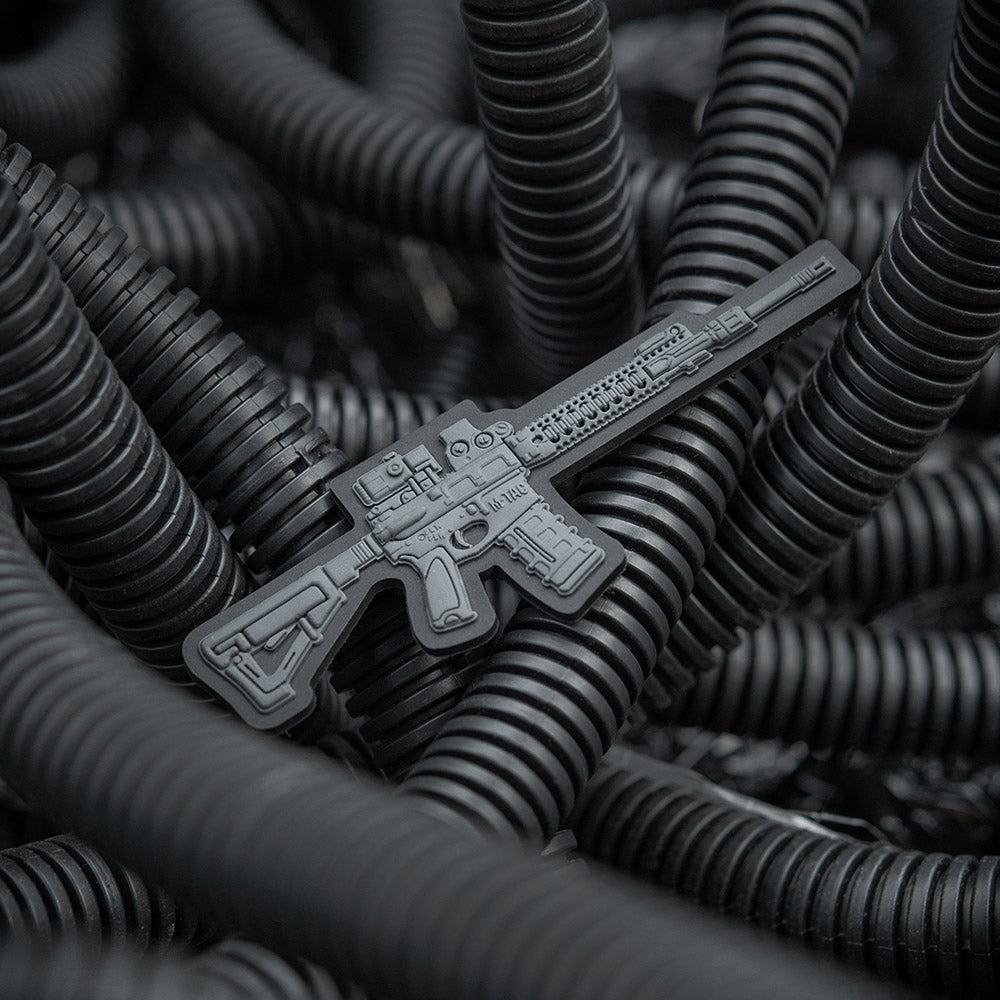 M-Tac нашивка AR-15 3D ПВХ темно-сіра