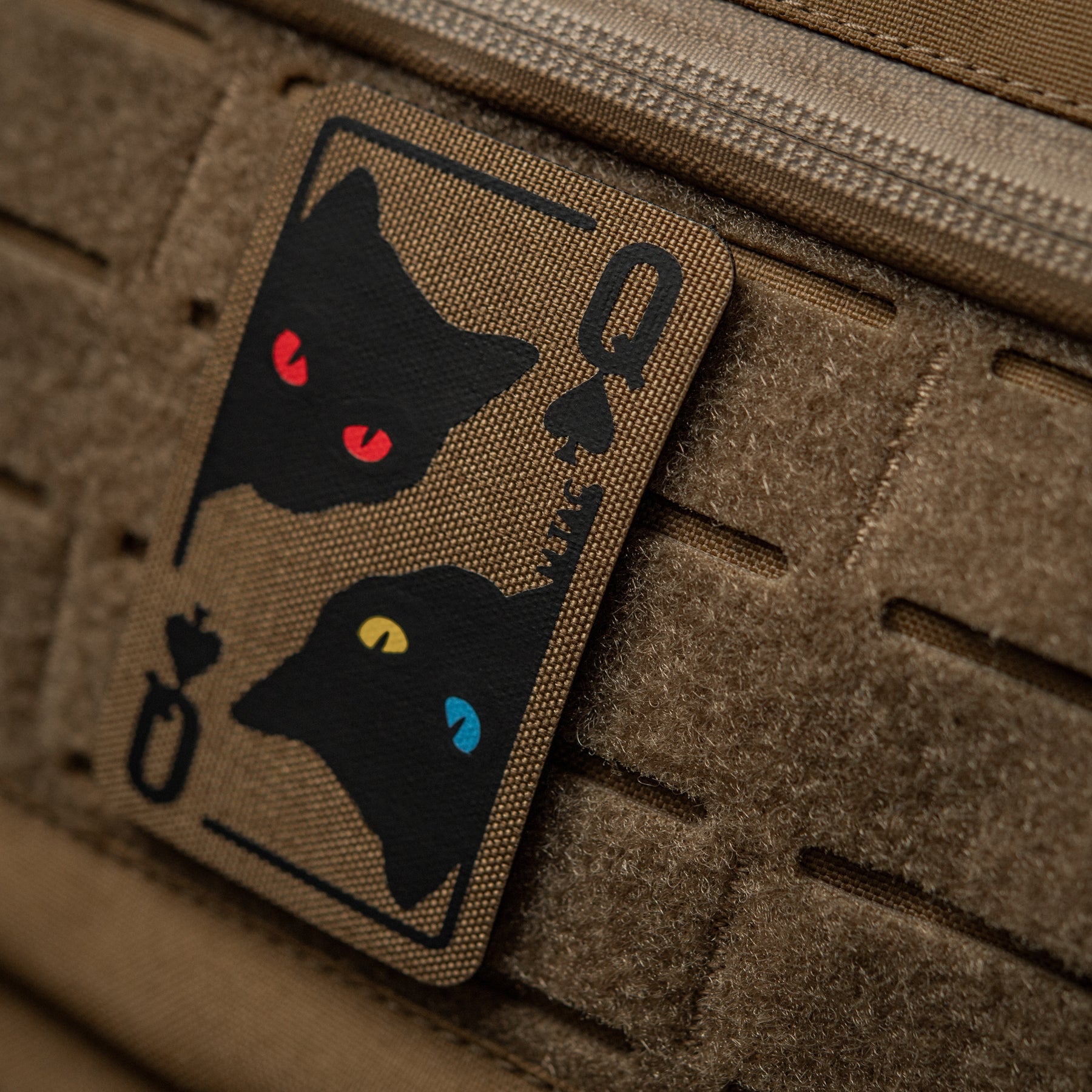 M-Tac нашивка Queen of spades Coyote/Black