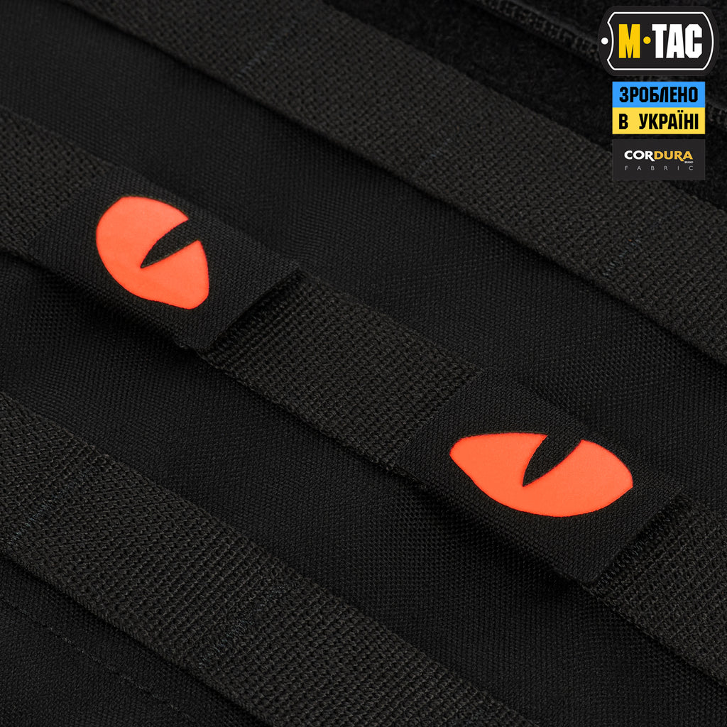 M-Tac нашивка Tiger Eyes Laser Cut (пара) Black/Red/GID
