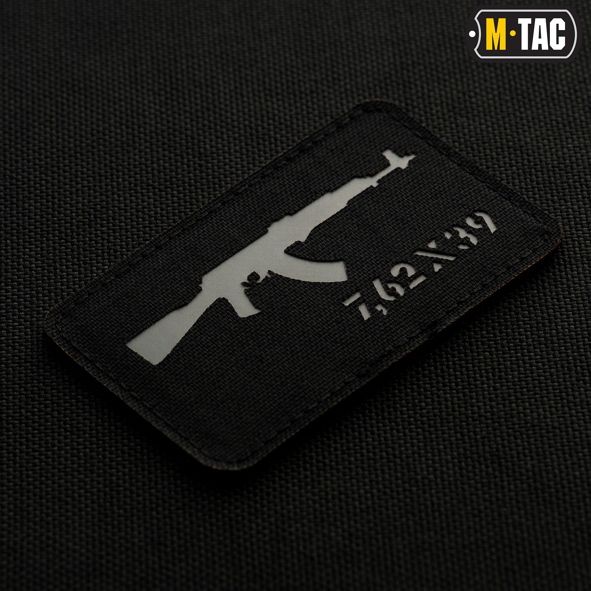 M-Tac нашивка AKM 7,62х39 Laser Cut Black/Grey