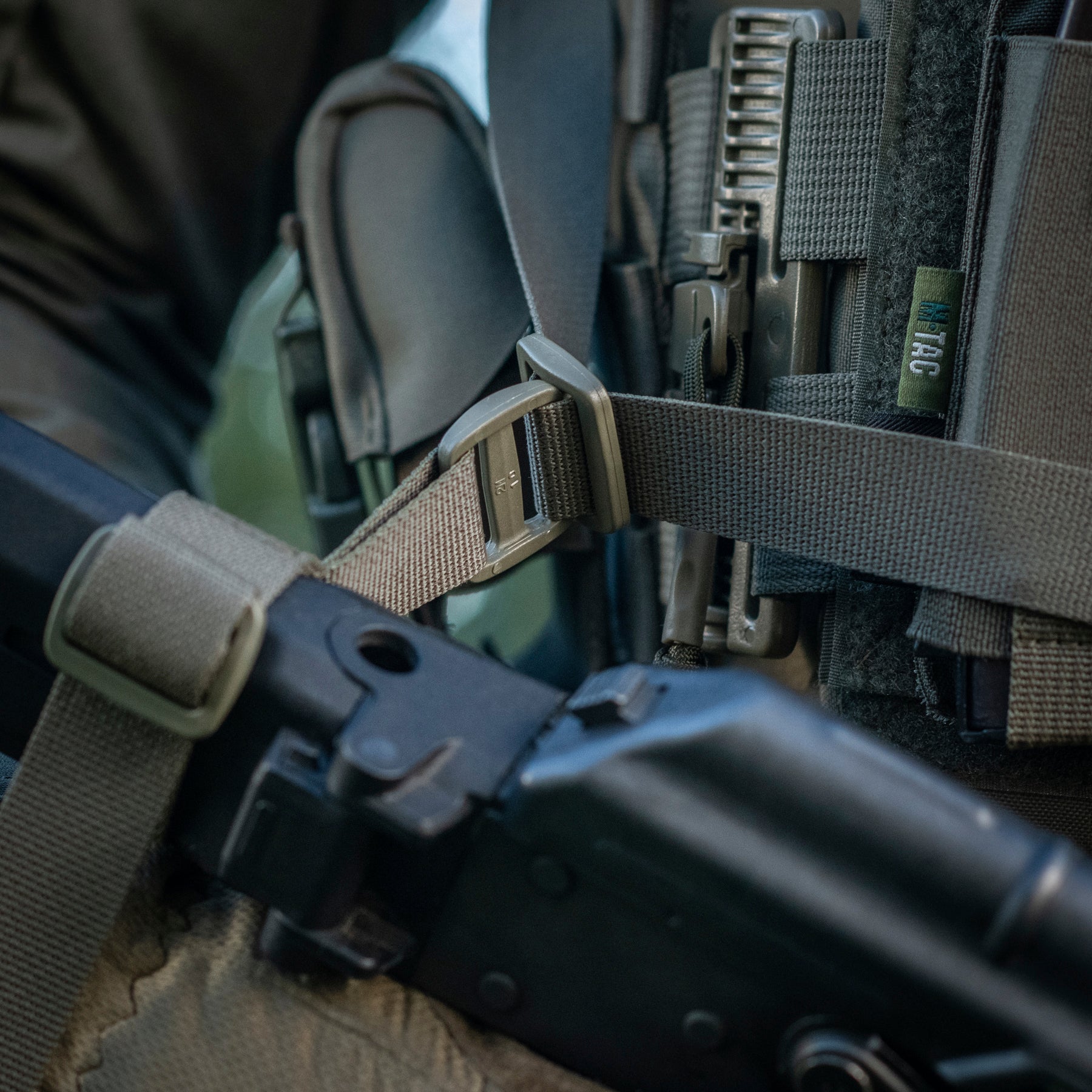 M-Tac ремінь збройовий трьохточковий Ranger Green