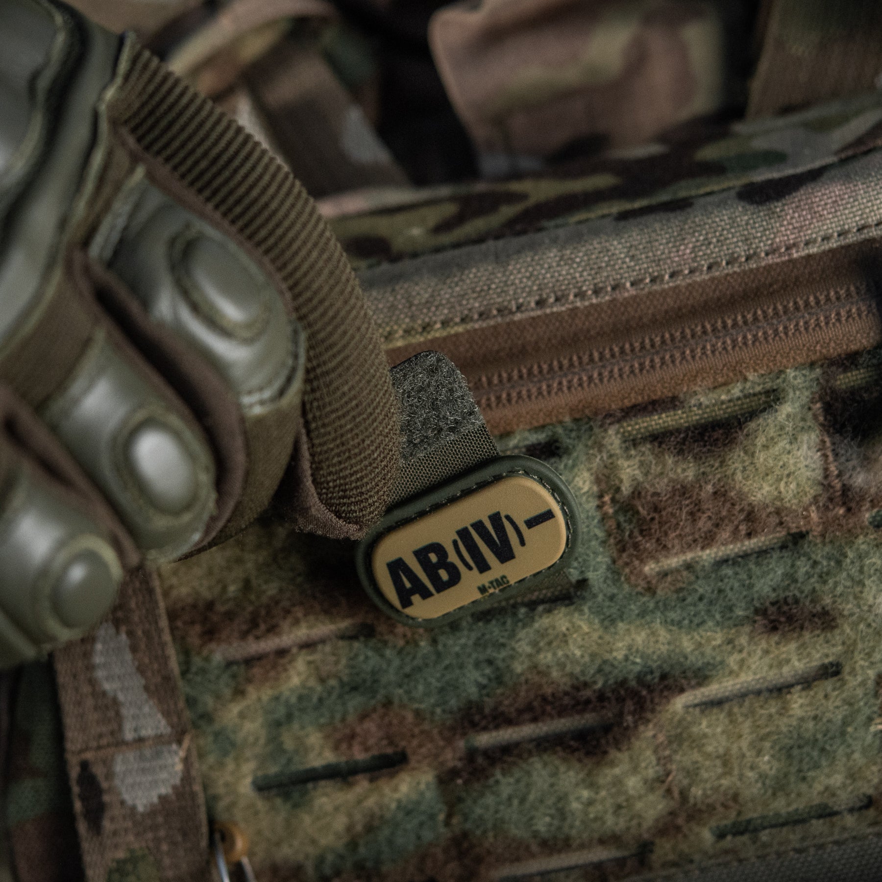 M-Tac MOLLE Patch група крові AB (IV) - PVC Ranger Green