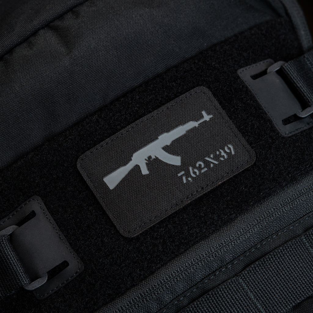 M-Tac нашивка AKM 7,62х39 Laser Cut Black/Grey