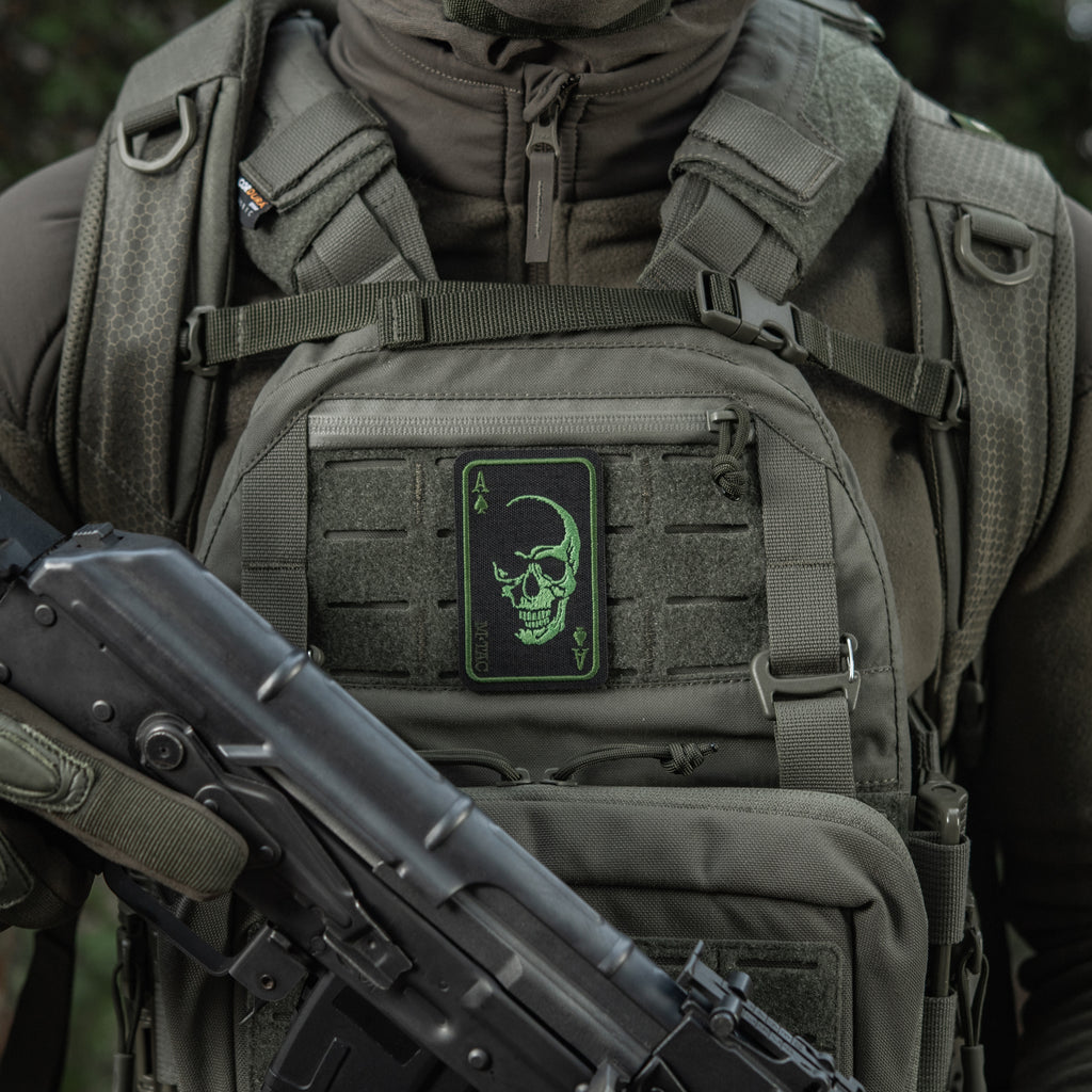M-Tac нашивка Face of war (вишивка) Black/Olive