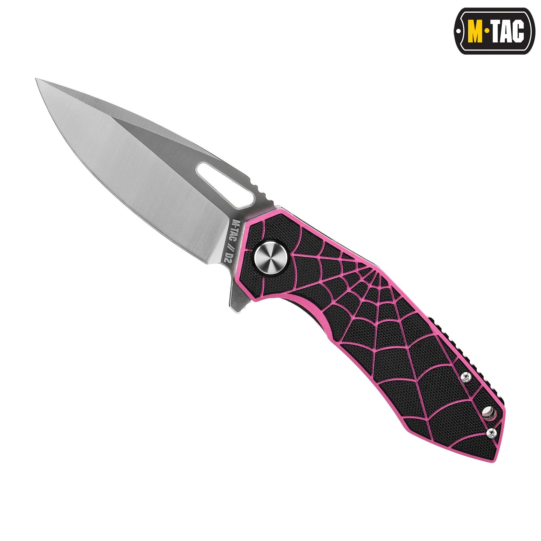 M-Tac ніж складний Type 12 Spider Web Black/Pink/Steel