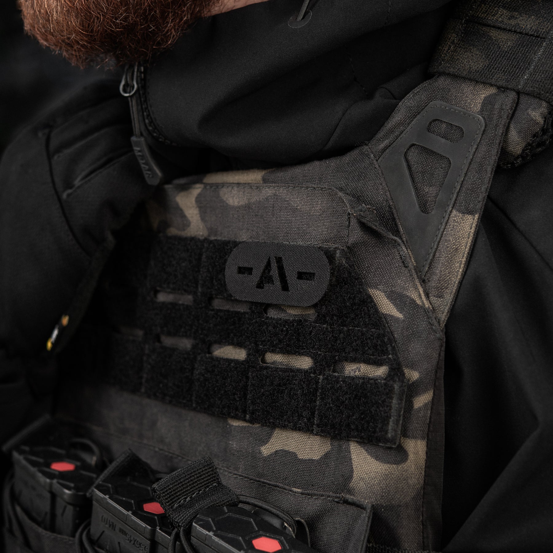 M-Tac нашивка група крові -A- наскрізна Laser Cut Black