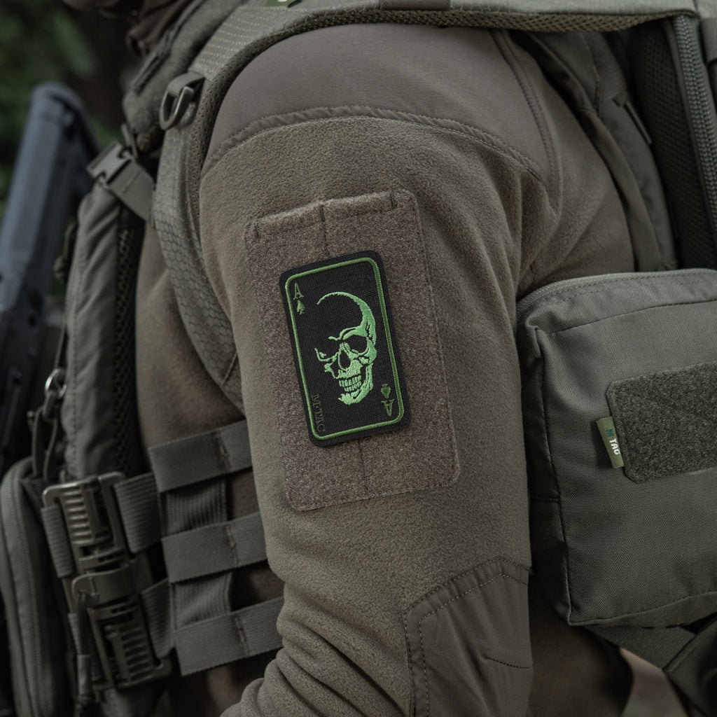 M-Tac нашивка Face of war (вишивка) Black/Olive