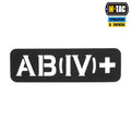 M-Tac нашивка група крові AB (IV) + наскрізна Laser Cut 25х80 Black