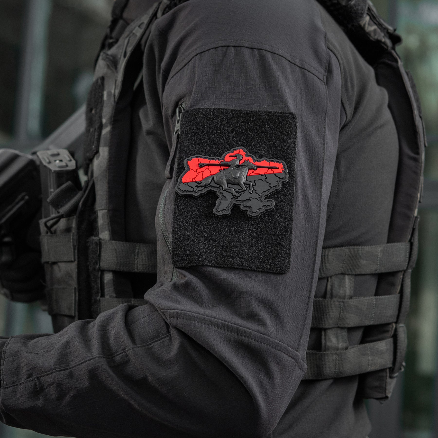 M-Tac нашивка Козацька Україна 3D PVC Red/Black