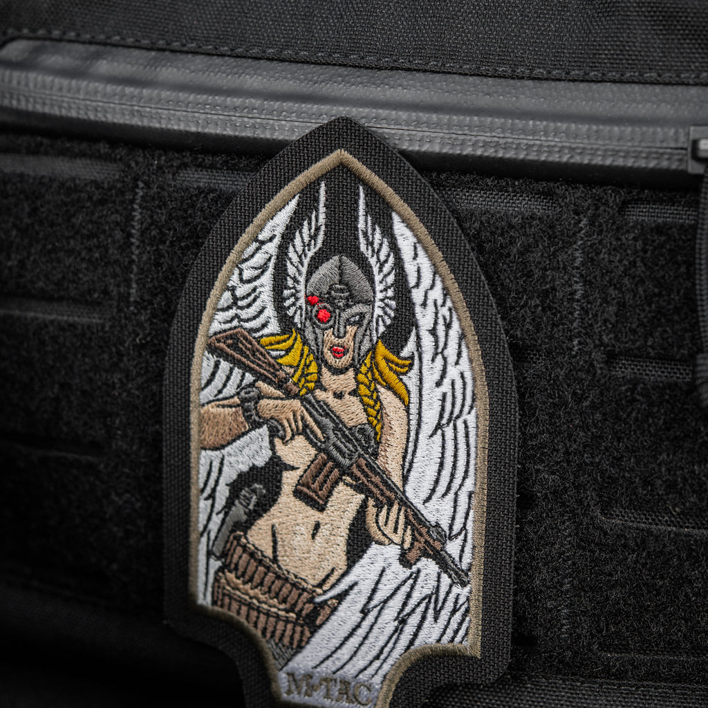 M-Tac нашивка Valkyrie (вишивка) Black/Ranger Green