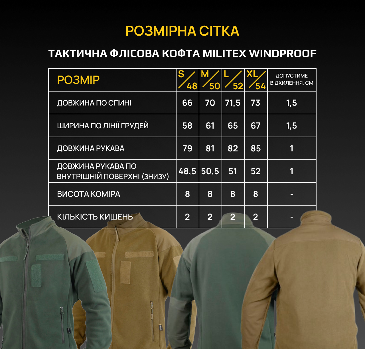 Флісова кофта койот Militex mod. 1