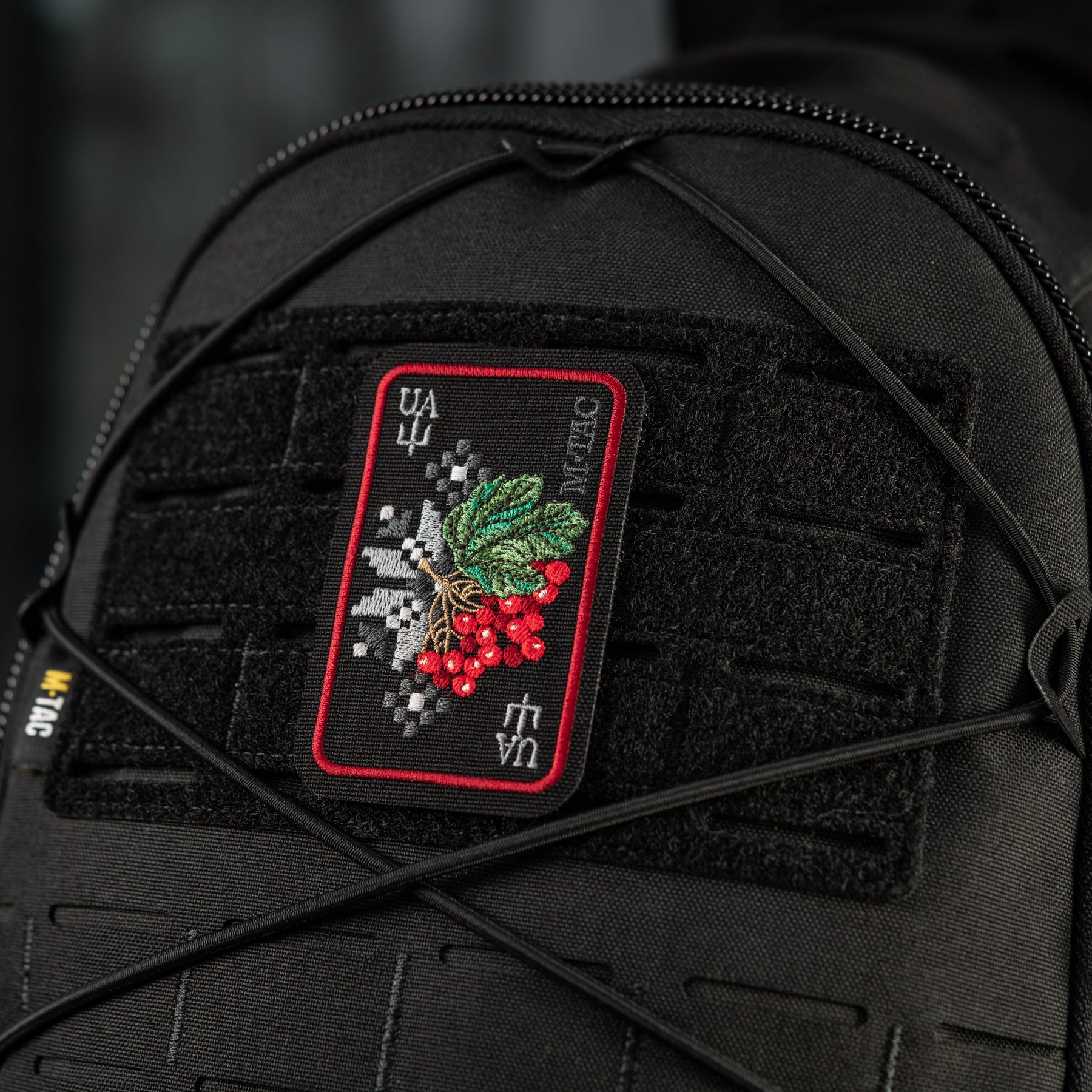 M-Tac нашивка Орнамент Калина (вишивка) Black/Red