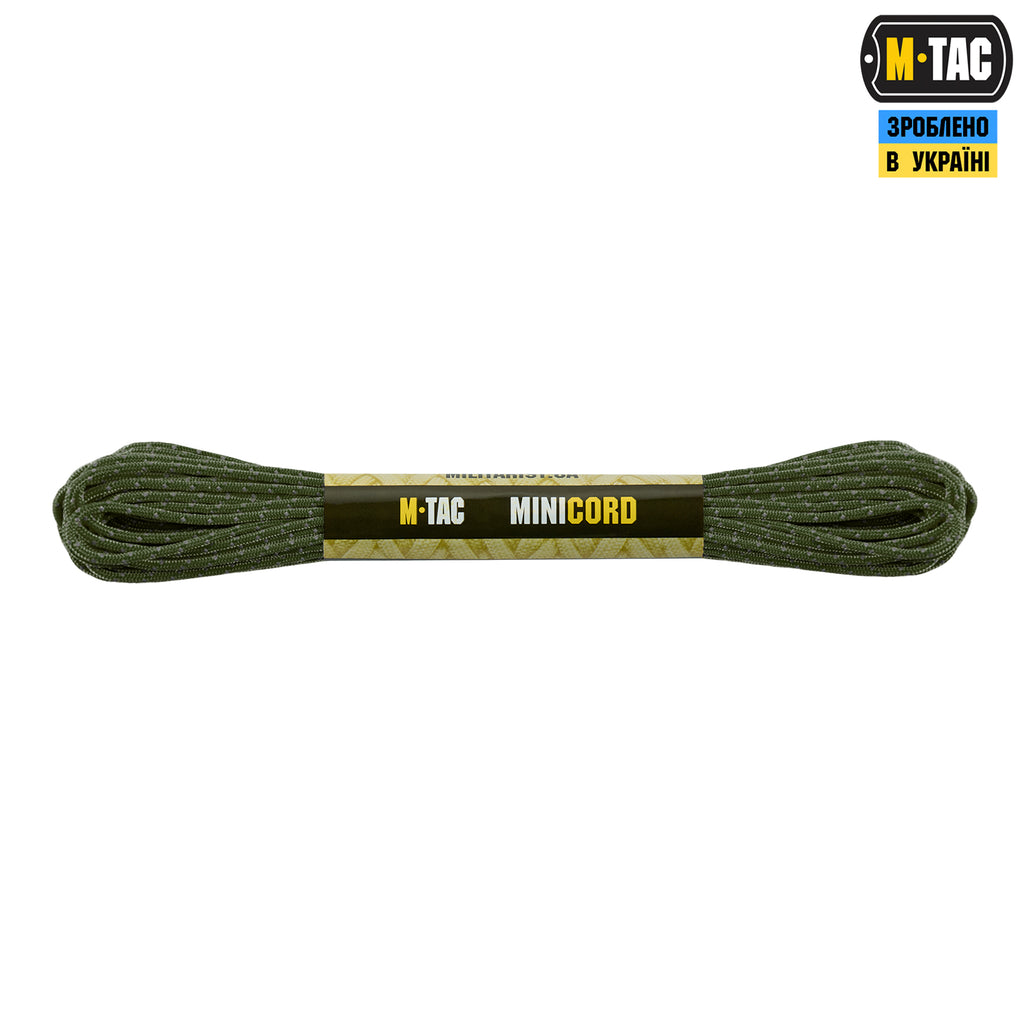 M-Tac паракорд Minicord Reflective OD Green 15м