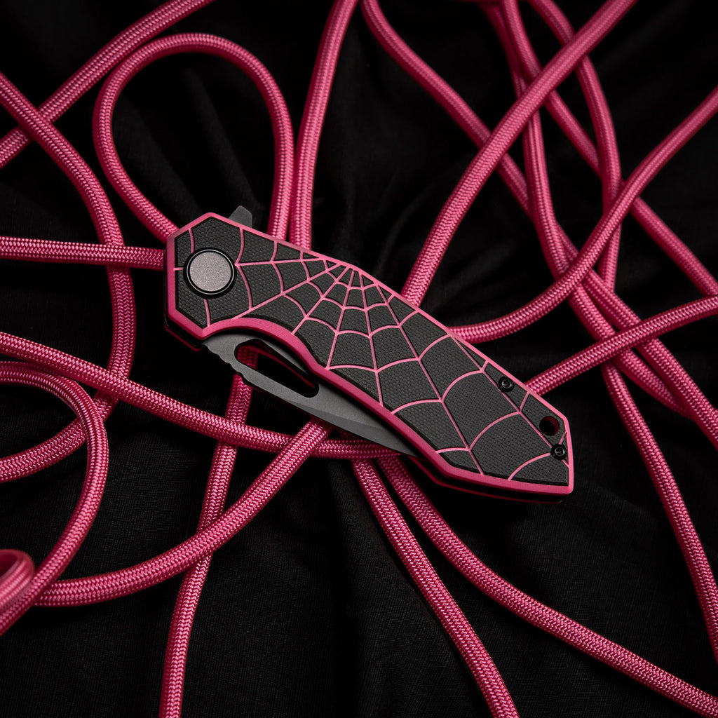 M-Tac ніж складний Type 12 Spider Web Black/Pink