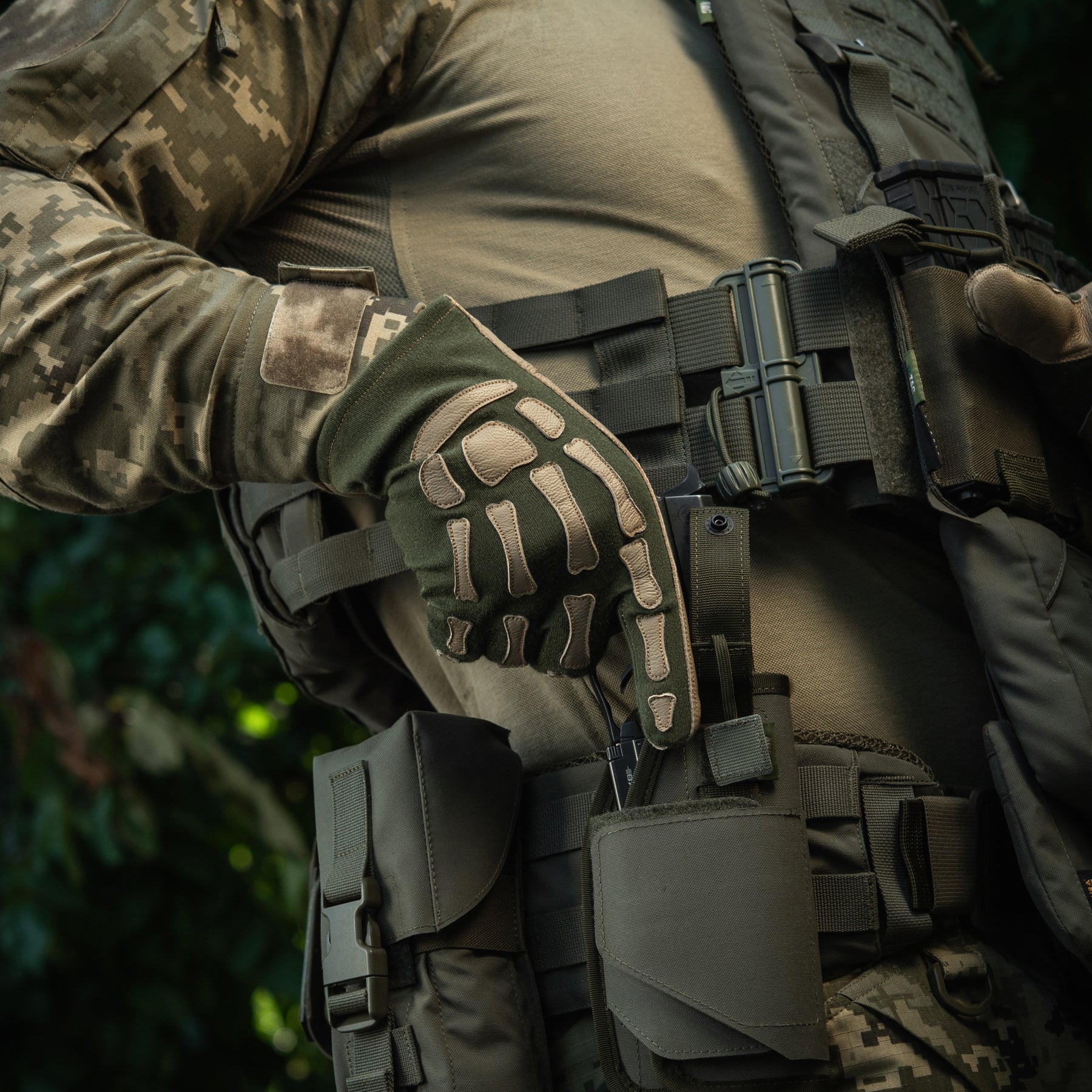 M-Tac рукавички Skeleton Olive/Coyote