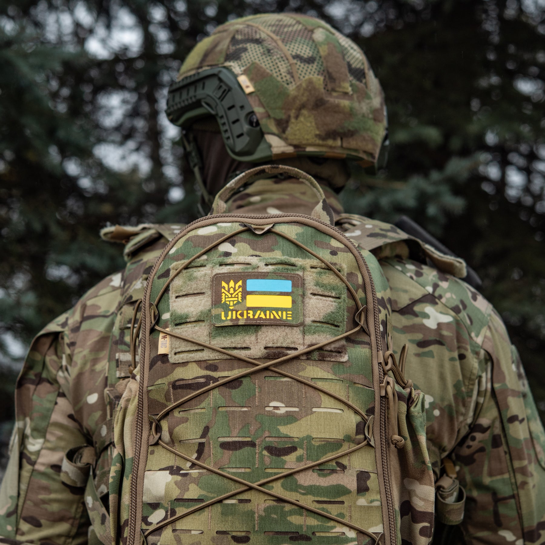 M-Tac нашивка Ukraine (с Тризубом) Laser Cut Multicam/Yellow/Blue/GID