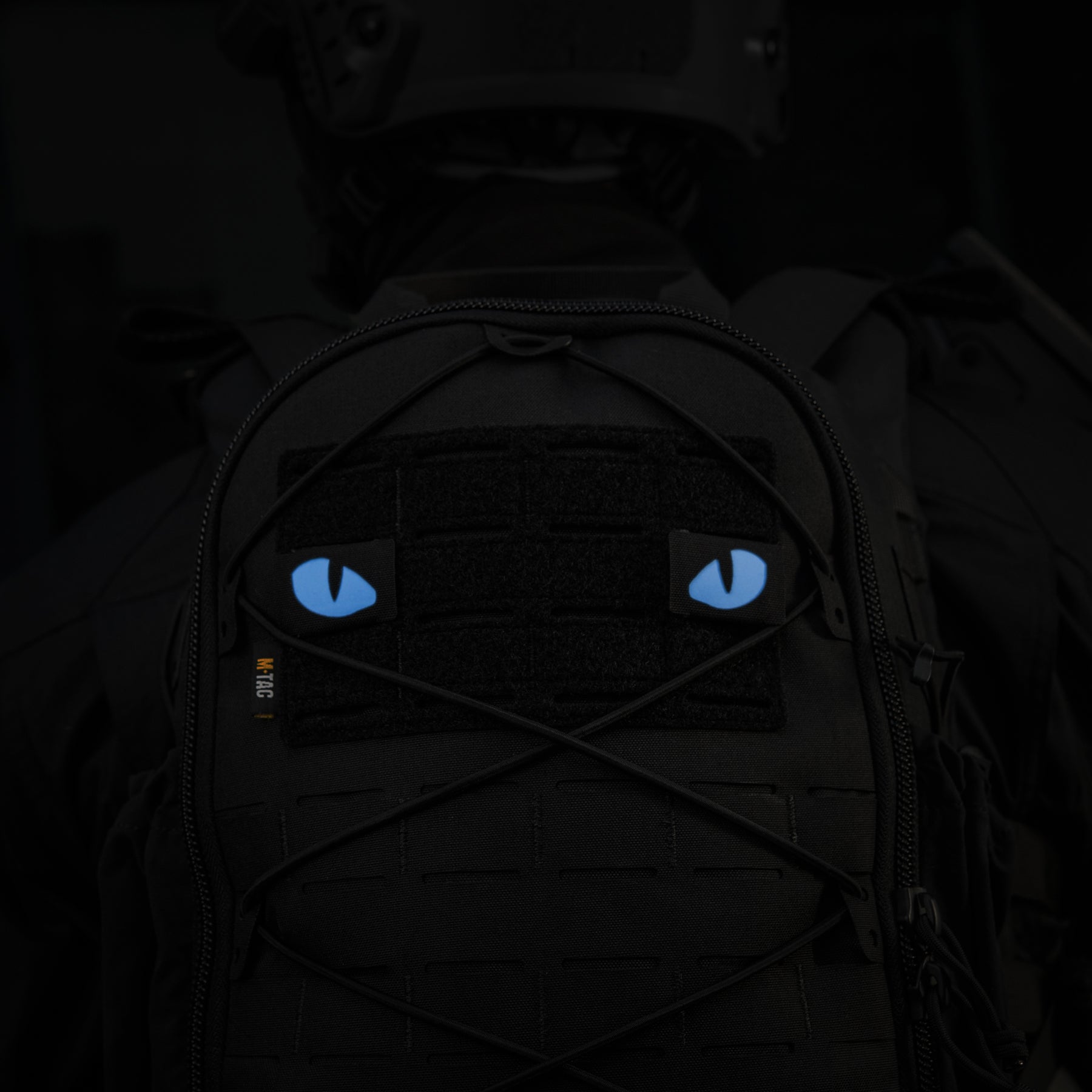 M-Tac нашивка Tiger Eyes Laser Cut (пара) Black/Blue/GID
