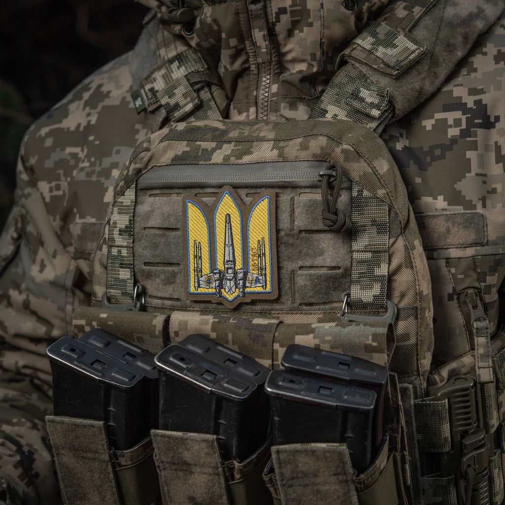 M-Tac нашивка Тризуб UA-Wing (вишивка) Coyote
