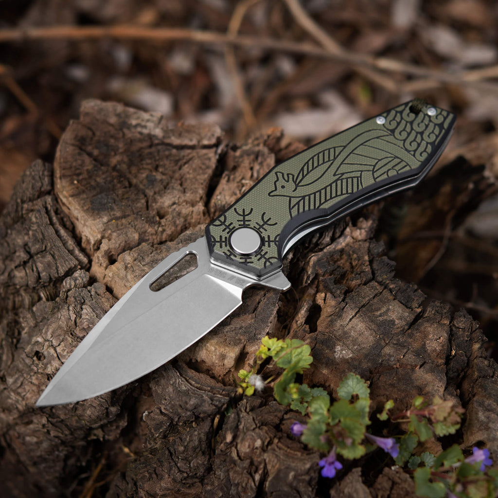 M-Tac ніж складний Type 12 Scandinavian Stonewash Black/Olive