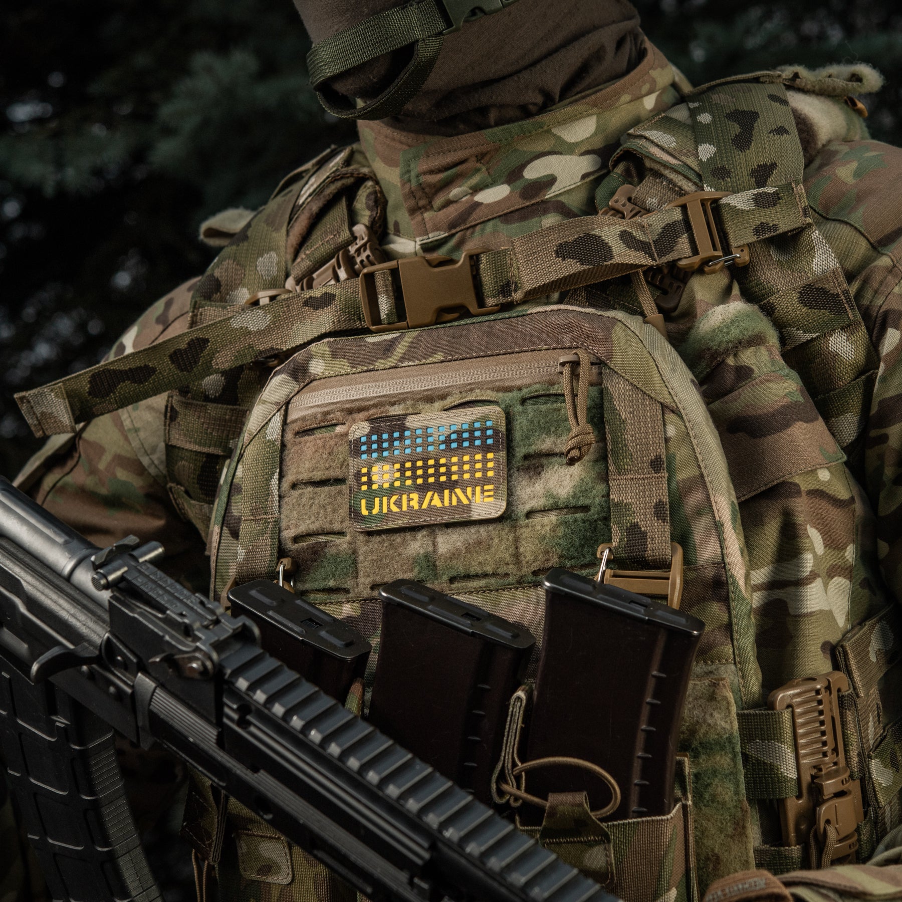 M-Tac нашивка Ukraine Laser Cut Multicam/Yellow/Blue/GID