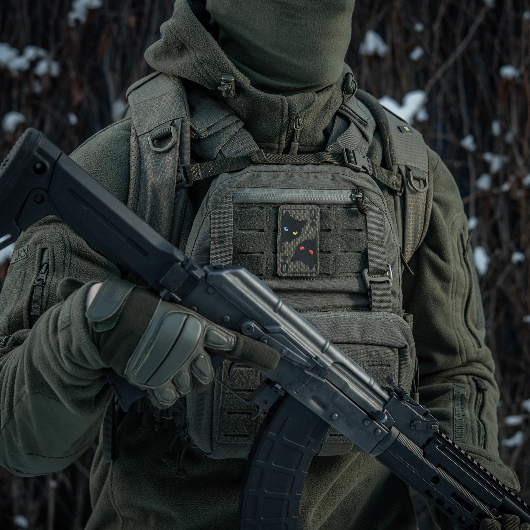 M-Tac нашивка Queen of spades Green/Black