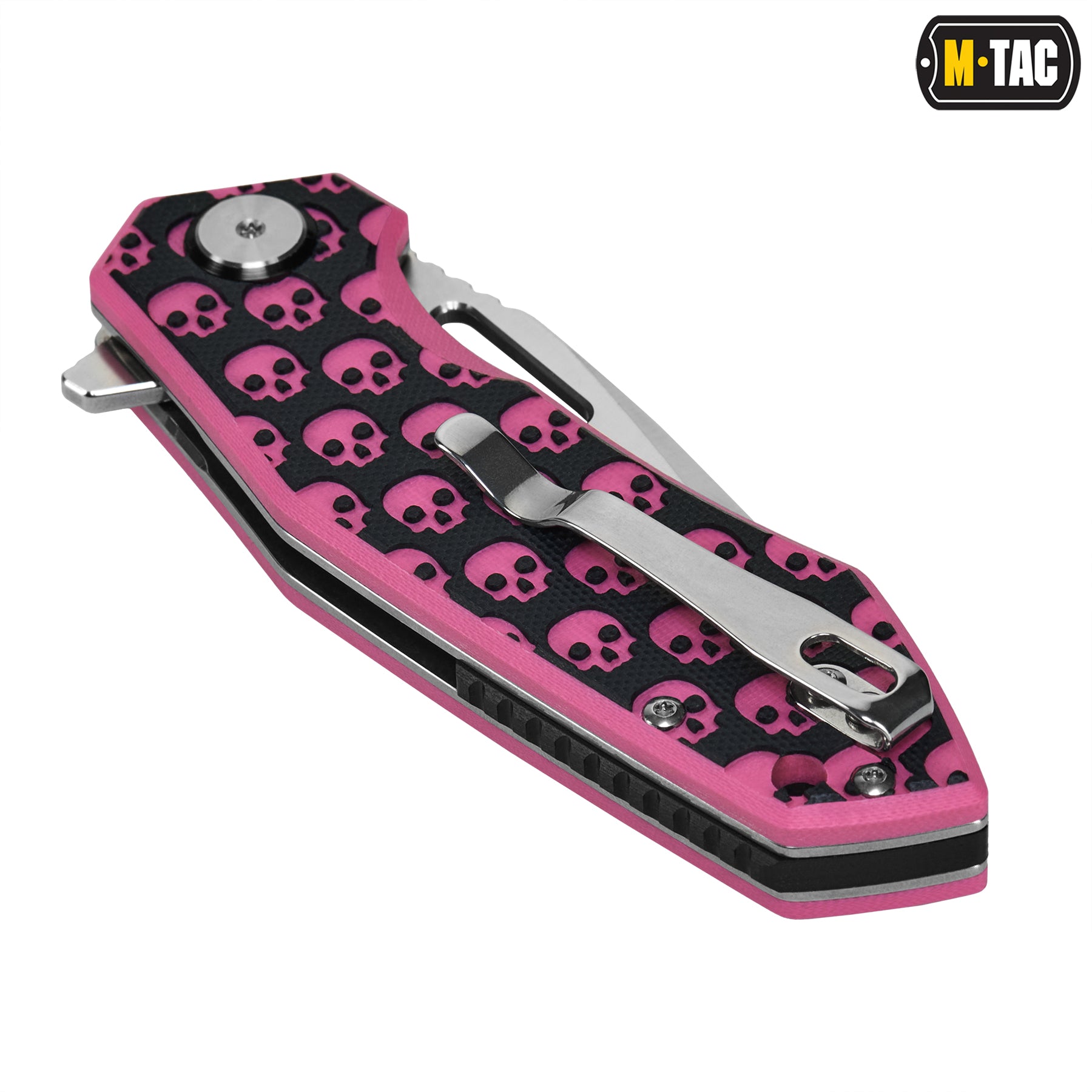 M-Tac ніж складний Type 12 Skull Black/Pink/Steel