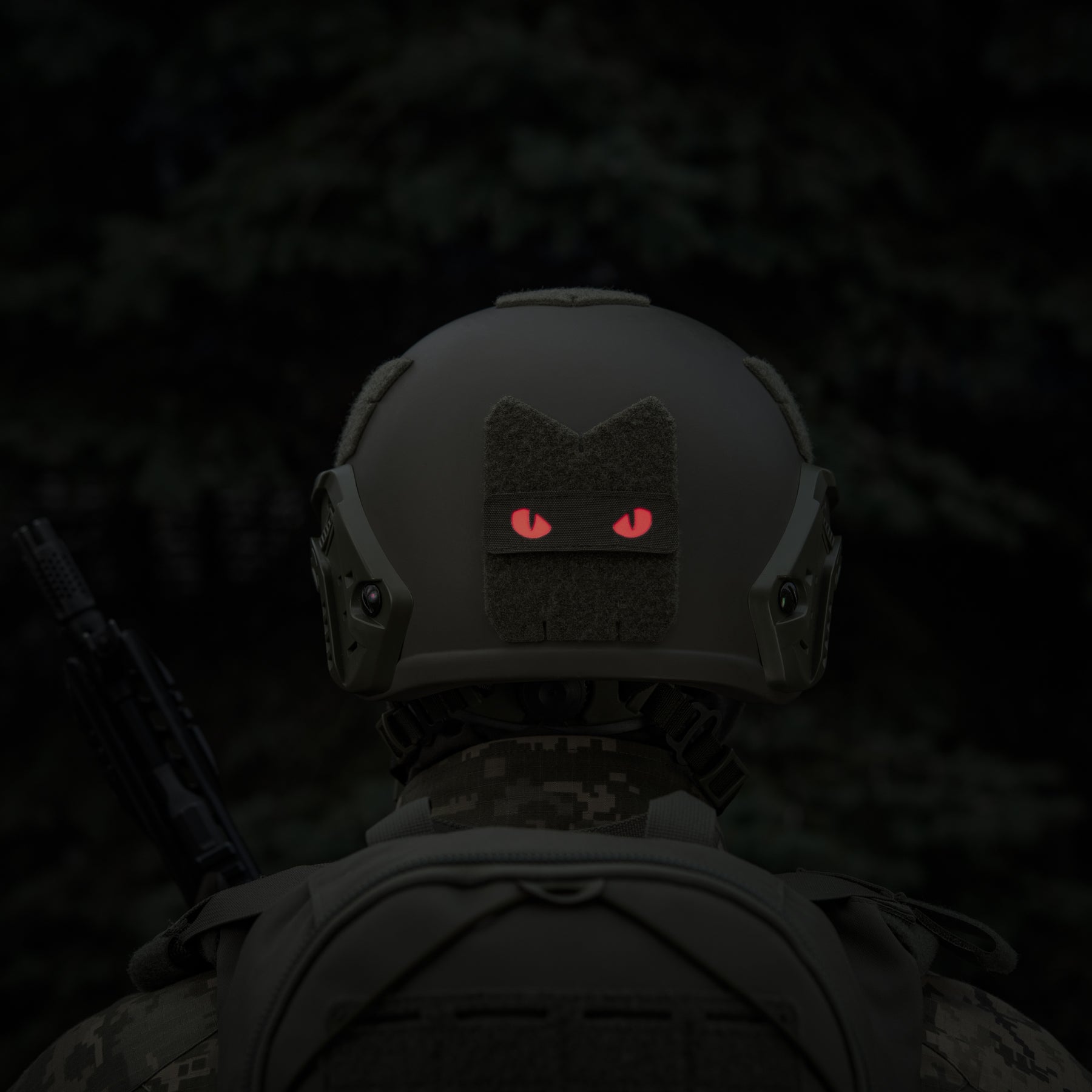 M-Tac нашивка Cat Eyes Laser Cut Ranger Green/Red/GID