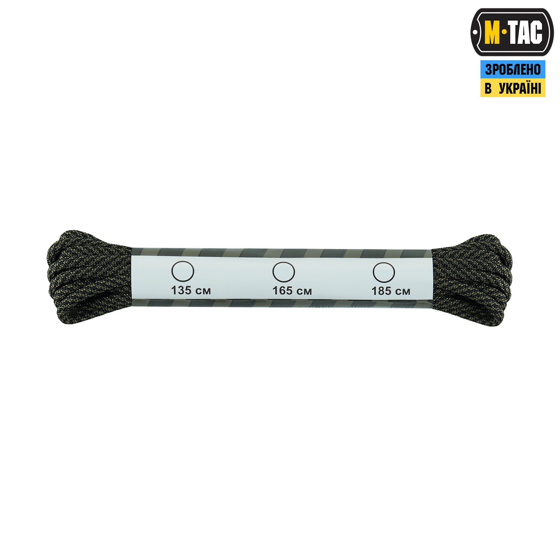 M-Tac шнурки black/od green stairs нейлон Mil-Spec (135 СМ)