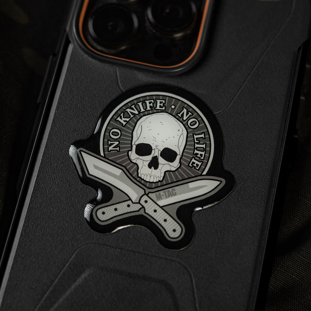 M-Tac наклейка обємна No Knife - No Life