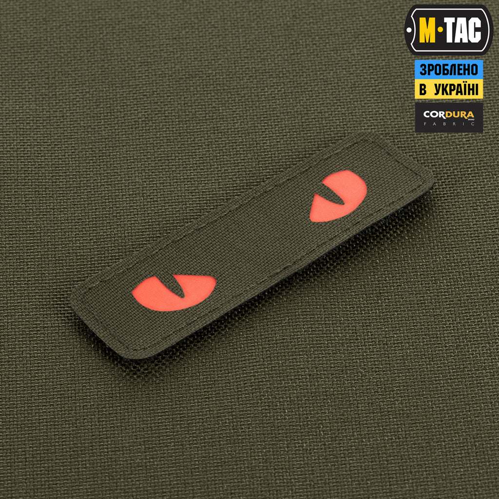 M-Tac нашивка Cat Eyes Laser Cut Ranger Green/Red/GID