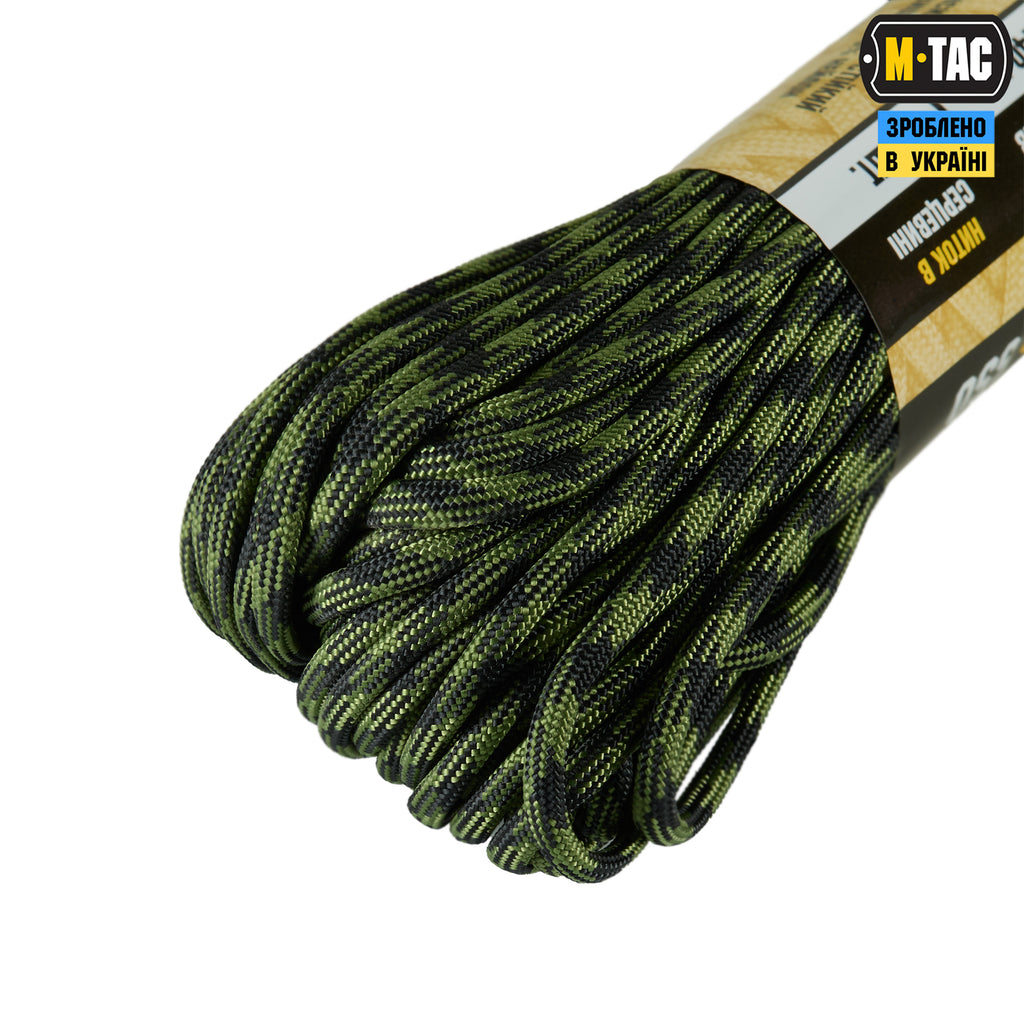 M-Tac паракорд 550 type III Black & Army Green 30м