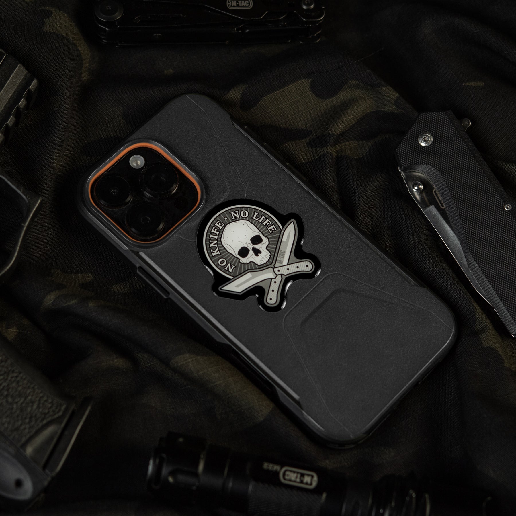 M-Tac наклейка обємна No Knife - No Life