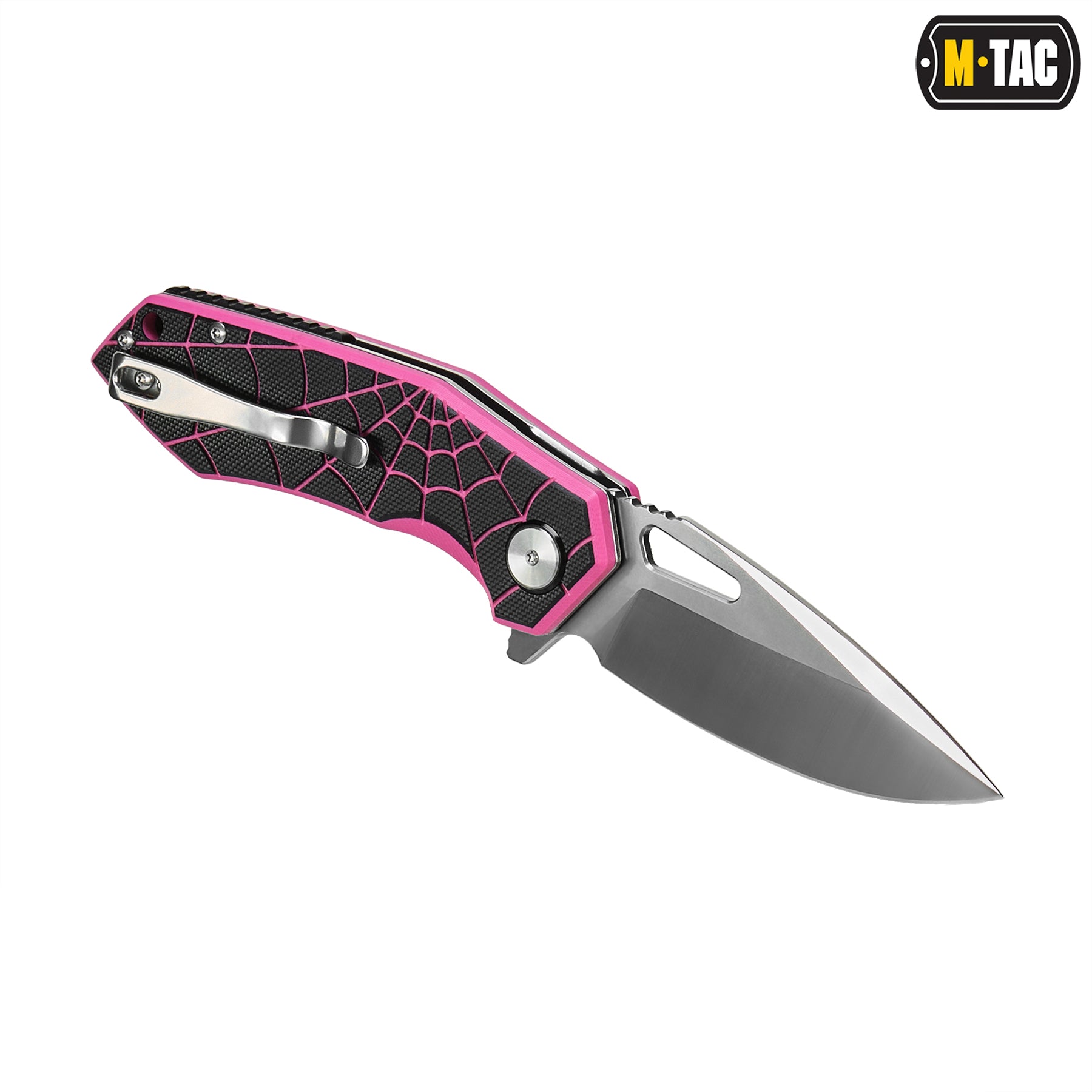 M-Tac ніж складний Type 12 Spider Web Black/Pink/Steel
