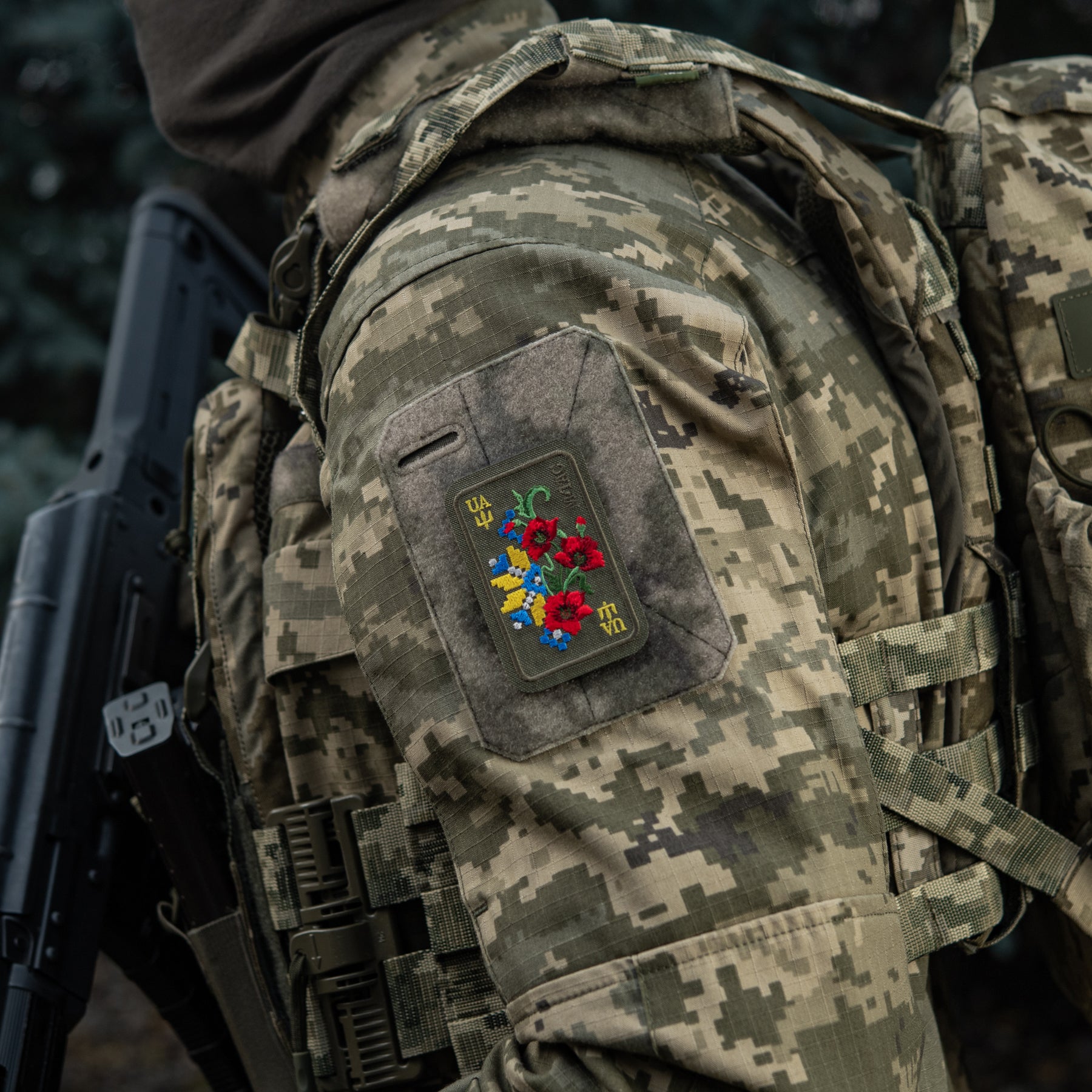 M-Tac нашивка Орнамент Мак (вишивка) Ranger Green