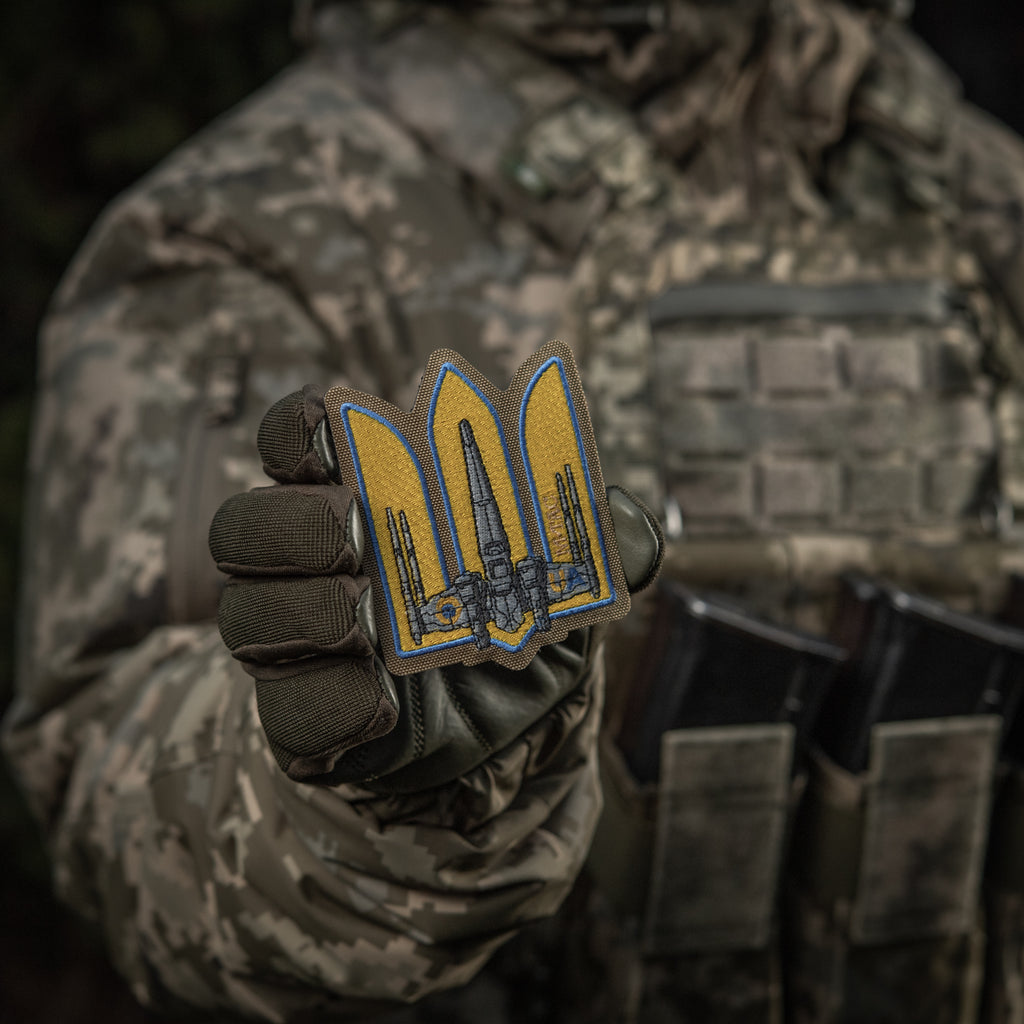 M-Tac нашивка Тризуб UA-Wing (вишивка) Coyote