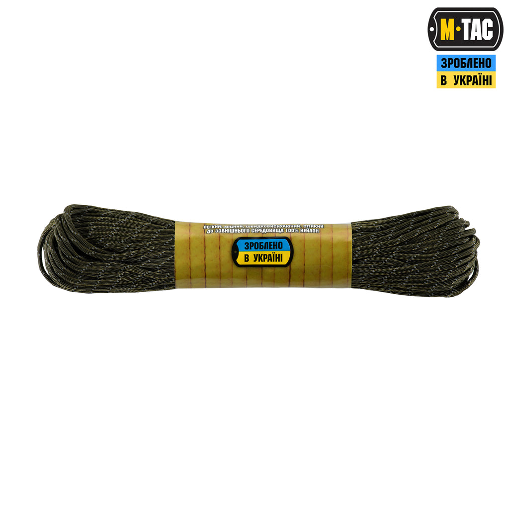 M-Tac паракорд 475 30m OD Green Reflective