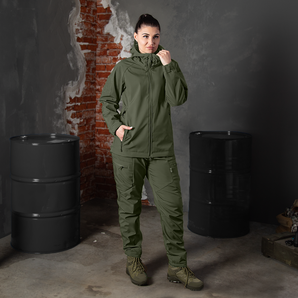 Жіноча куртка Pani SoftShell Олива