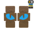 M-Tac нашивка Tiger Eyes Laser Cut (пара) Coyote/Blue/GID