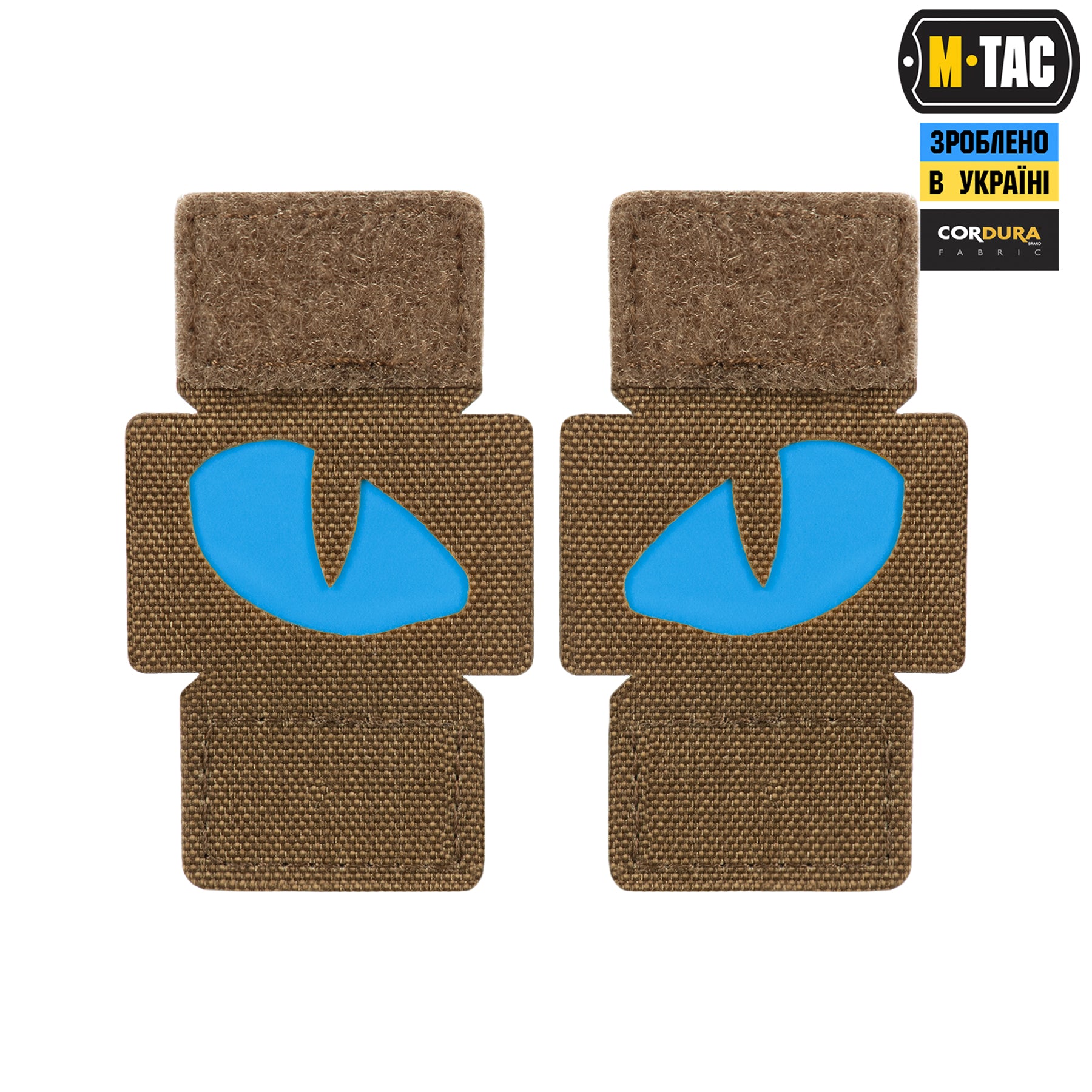 M-Tac нашивка Tiger Eyes Laser Cut (пара) Coyote/Blue/GID