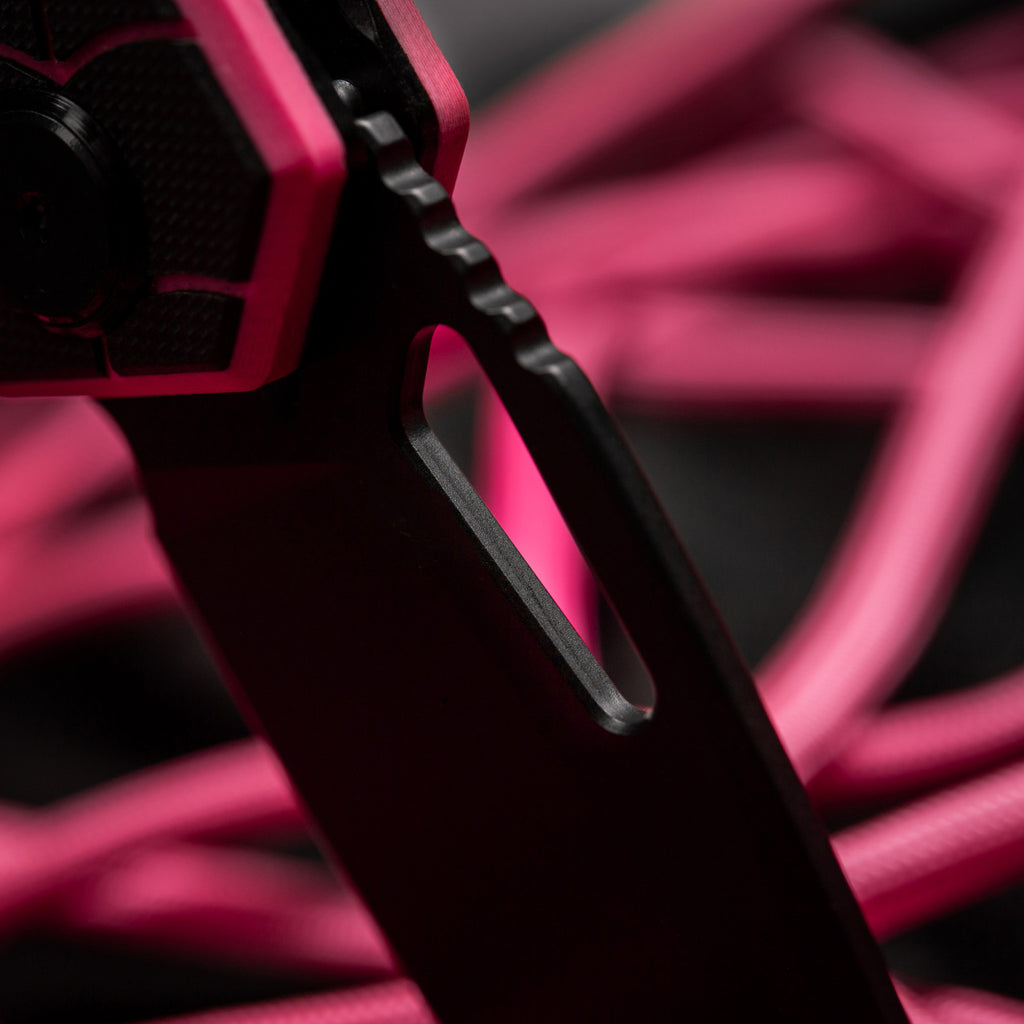 M-Tac ніж складний Type 12 Spider Web Black/Pink