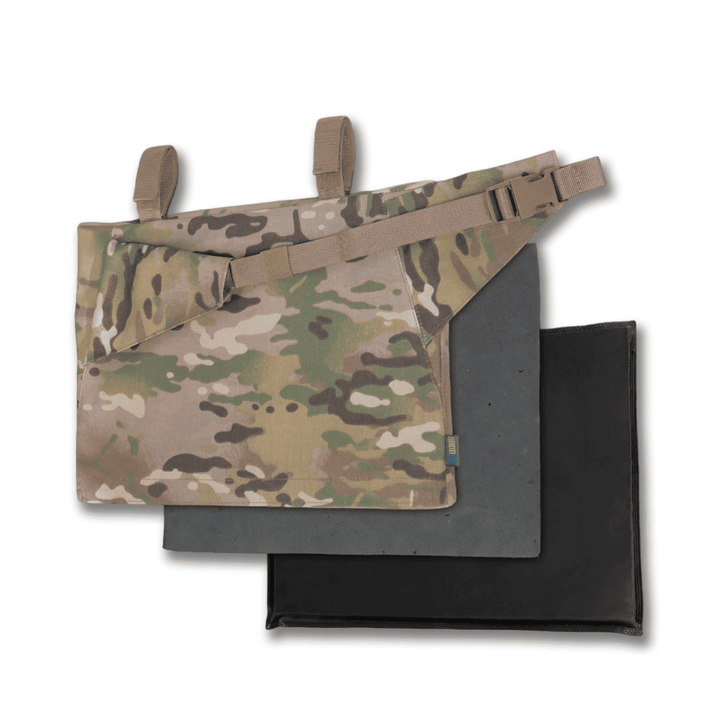 Каремат-сидушка Kiborg з балістичним пакетом 1 клас захисту Militex 20mm Cordura Multicam