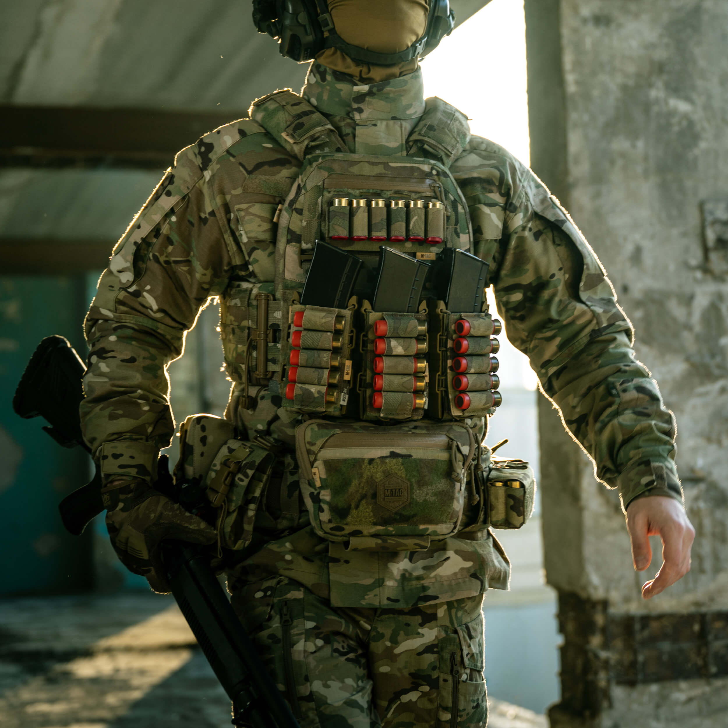 M-Tac підсумок для набоїв 12 калібру горизонтальний Laser Cut Multicam